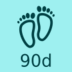 90 day badge for Help Fight Childhood Cancer